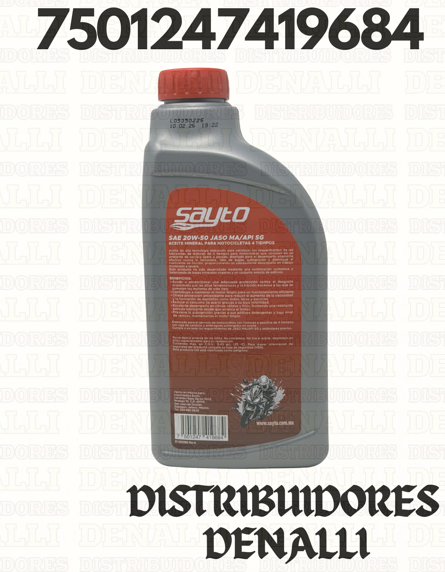ACEITE MINERAL 4T 20W-50. SAYTO